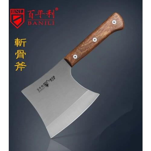 BNL Forged Household Chop Big Bone Axe Chef Strong Chopper Butcher Ridge Knife Tool Outdoor Cut Trees Firewood Survival Axes
