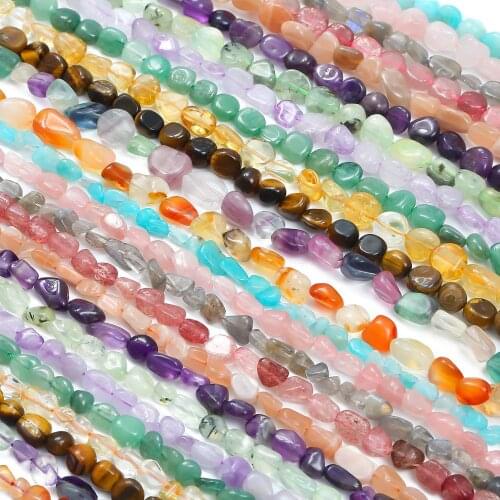 Irregular Natural Stone Beads Crystal Quartz Agates Amethysts Tiger Eye Chip Bead DIY Bracelet Necklace Earrings Jewelry Making
