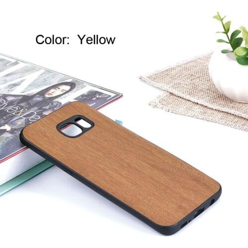 Wood coque for Samsung Galaxy S7 edge case Vintage Retro Style PU leather with PC hard back cover telefoon hoesjes capa funda