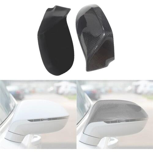 For Audi A7 4G 2010-2015 Real Carbon Fiber Car Accessories Rearview Mirror Cover Trim Panel Decration Sticker