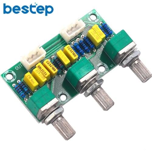 XH-M802 Passive Tone Board Amplifier Preamp Power Module Low High Sound Adjustment Electonic Diy Electronic PCB BoardXH-M802 Pas