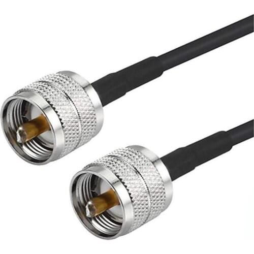 JXRF UHF Male PL-259 to UHF Male PL-259 Low Loss Digital Coax UHF Jumper Cable for HAM & CB Radio,Antenna Analyzer,Dummy Load
