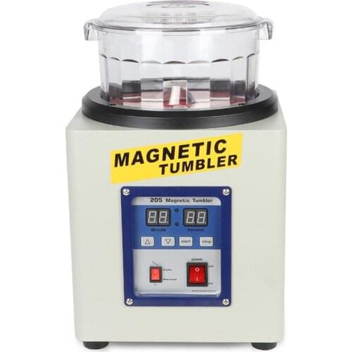 KD-205 Magnetic Tumbler Mini Jewelry Polisher Finisher Finishing Machine Metal Hardware Magnetic Polishing Machine AC 110V/220V