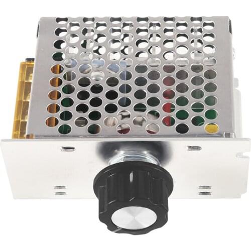 Aokin 1PC AC 220V 4000W High Power SCR Motor Speed Controller Electronic Voltage Regulator Fan