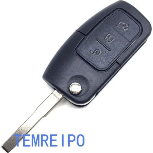 High Quality 3 Button Flip Folding Modified Uncut Car Blank Key Shell Remote Fob Cover for Ford Focus Fiesta C Max Ka
