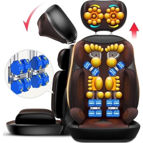 Shiatsu Massage Chair Full Body Massage Cushion Neck Back Office Home Massager Relax kneading vibration heating Machine pain
