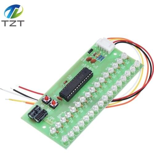 MCU Adjustable Display Pattern LED VU Meter Level Indicator Amplifier Audio 16 LED Dual Channel Green lamp light DC 8V to 12V