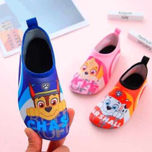 Cute Paw Patrol Summer Baby Shoes Boys Girls Outdoor Indoor Non-slip Footwear Socks Chase Skye Anime Childrens Shoes