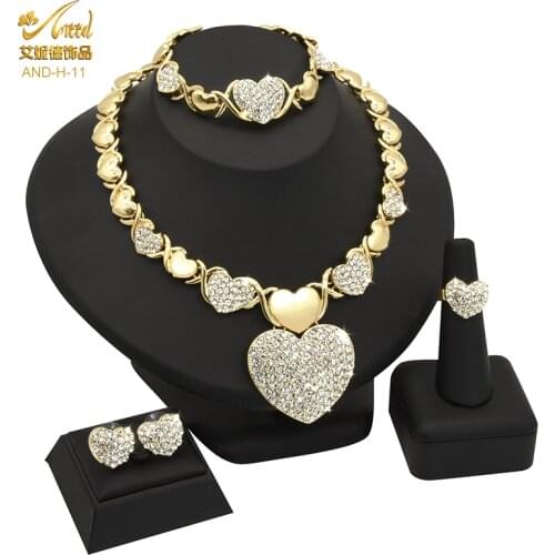 ANIID Xoxo Jewelery Necklace Set Dubai Gold Designer Bridal Wedding Indian Jewellery Earring Bracelet Fashion Women Party Luxury
