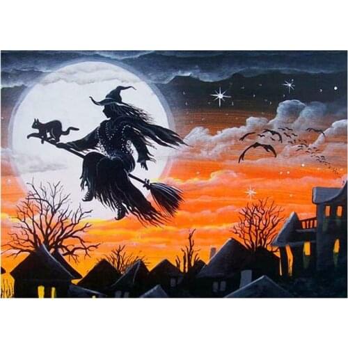 Halloween Witch Poster Decorative Painting Canvas Wall Art Room Posters Wall Art Bedroom Painting