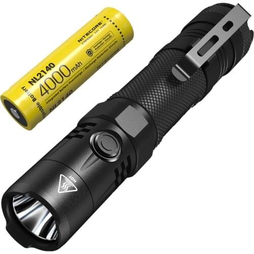 NITECORE MH10 V2 1200 Lumen Portable Tactical Straight Flashlight, USB-C Charging, Equipped with 4000mah Battery