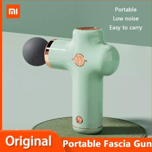 2021 New Xiaomi YESOUL MONICA Portable Fascia Gun MG-11 3 Gear Low Noise Type-C Charging 10min Timing Protection 4 Massage Head