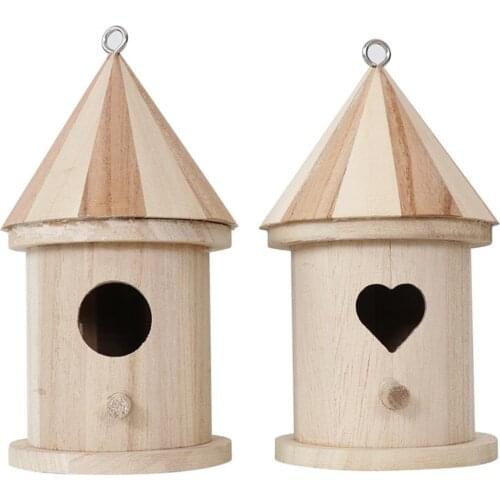 Newest DIY Bird House Bird Nest Outdoor Hanging Bird Feeder Kids Crafts for Outdoors Garden Home Decoration #CW