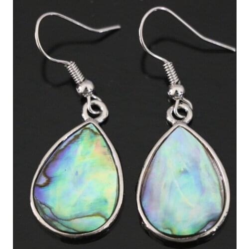 New Classic Natural Abalone Shell Waterdrop Teardrop Dangle Earringscharming Womens Jewelry Exquisite Ball Gift A Pair B1155