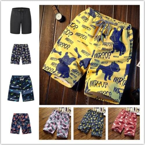 New Summer Mens Loose Floral Beach Pants Quick Dry Swimming Surf Wear Beach Shorts Couples Trunks Boy Underwear Plus Size M-4XL