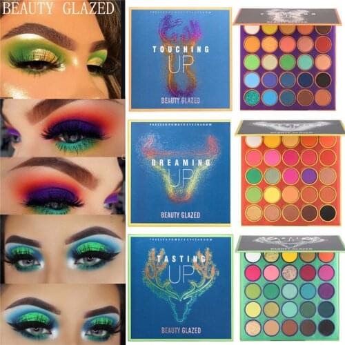 25 Colors Matte Glitter Shimmer Pressed Powder Eyeshadow Waterproof Long Lasting Good Pigment Eye Shadow Palette