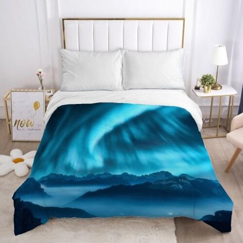 Galaxy Duvet cover Quilt/Blanket/Comfortable Case Double King Bedding 240*220 240x260 Black for Home aurora