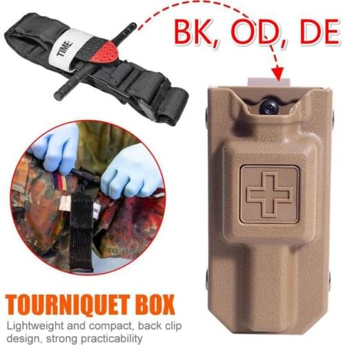Outdoor Tourniquet Pouch Storage Bag & Tourniquet Strap Outdoor Tools Tourniquet Case Carrier Box Molle Holder Application