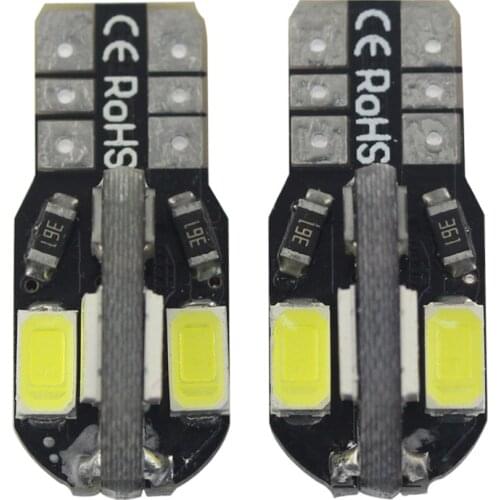 1PC T10 LED Car Width Lamp Canbus 5730 8SMD12V Car LED Bulb Side Wedge Light White Light For License Plate Light