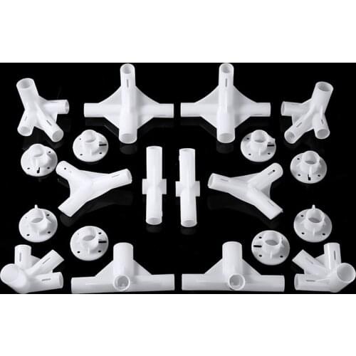20Pcs Spare Parts For 3x9m Gazebo Awning Tent Corner Center Connector 25/19mm DIY Pipe Fitting Tent Rack Fittings