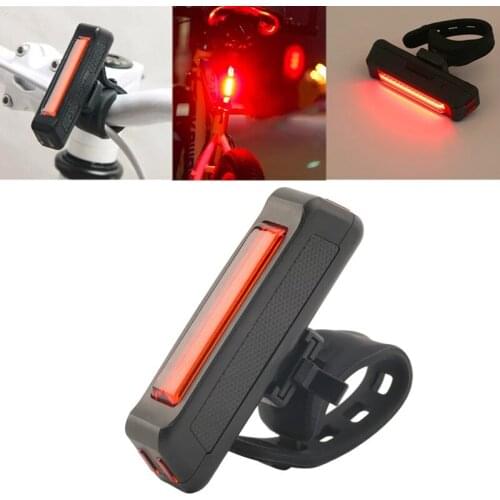 USB Rechargeable Bike Lighting Bicycle Light Rear Back Safety Tail Red Portable Accessories