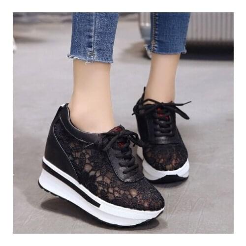 2020 new Sneakers Women Spring Breathable Mesh Shoes Wedges Casual Shoes Women Soft Shoes Female Flat with Sneakers