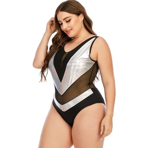 5XL 4XL 3XL 2XL Plus Size Swimsuit One Piece Womens Bandeau Vintage Swimwear Female Fat Big Large Sizes Swimsuits Sexy Mesh