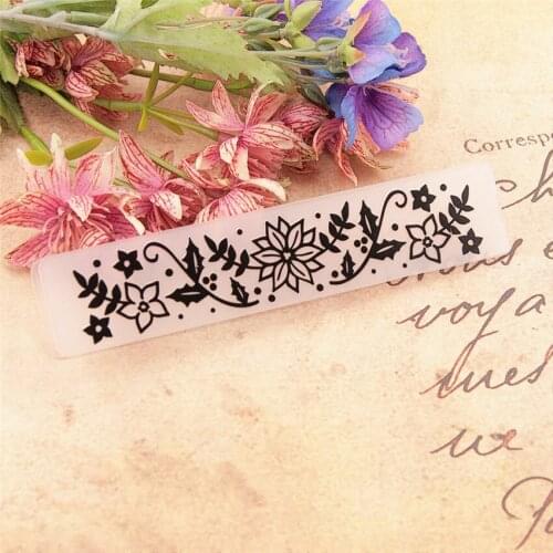15x3cm flower leaves Embossing folders Plastic Scrapbooking DIY Template Fondant Easter Cake Photo Album Card Making