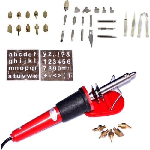 TOPEAST 42 Pcs Wood Burning Pyrography Kit Include Assorted Wood Burning/Carving/Embossing & Soldering Tips Set