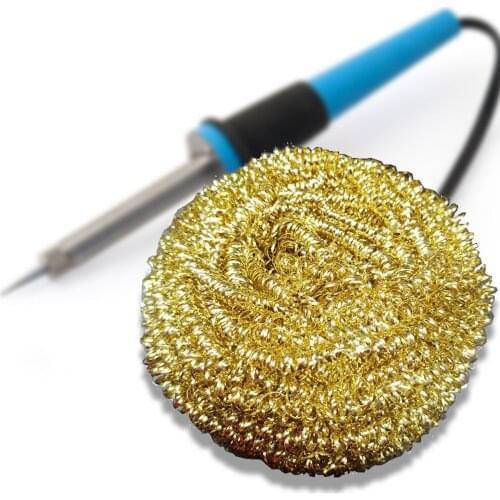 5Pcs Solder Iron Tip Cleaning Ball Mesh Filter Cleaning Nozzle Tip Copper Ball Shape Welding Cleaning Wire Ball for Soldering