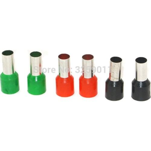 500PCS E25-16 Electrical Crimp tubular Pre-Insulating Terminal Block Wire Connector Cable Cord End Ferrule EV25-16 AWG 4 25.0mm