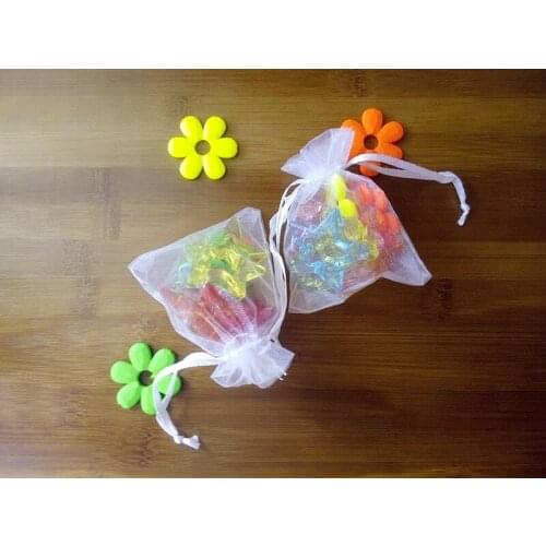 5000pcs 9*12cm White Organza Gift Bag Jewelry Packaging Display Bags Drawstring Pouch For Bracelets/necklace/wed Mini Yarn Bag
