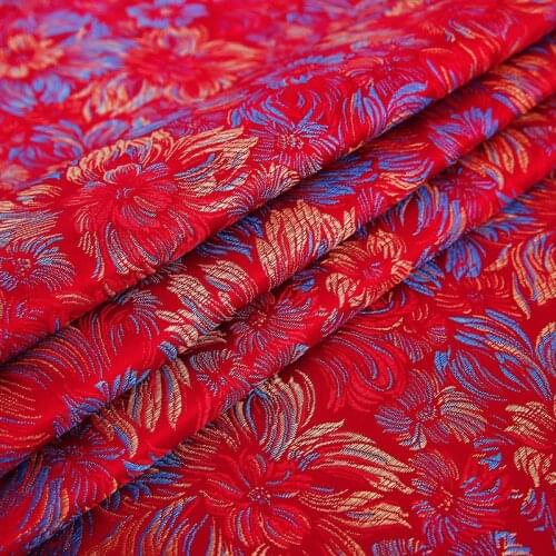 50x140 cm Brocade Jacquard Pattern Fabrics Sewing Cheongsam Doll Jacket by the yard DIY Patchwork satin Clothing Material