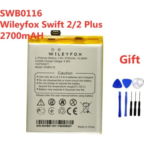 High Quality New Original 2700mAh Battery For Wileyfox Swift 2 / 2 Plus SWB0116 Phone Battery
