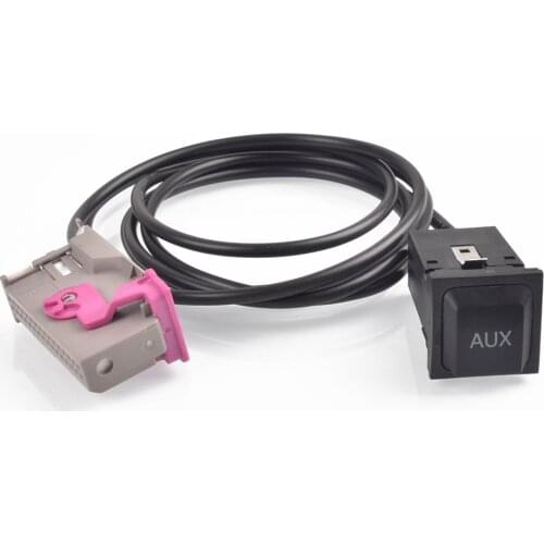 Auto Car Aux-in RNS-E Navigation AUX Button Audio Adapter Socket Kit 32Pin Plug for Audi A3 A4 A6 A8 R8 TT