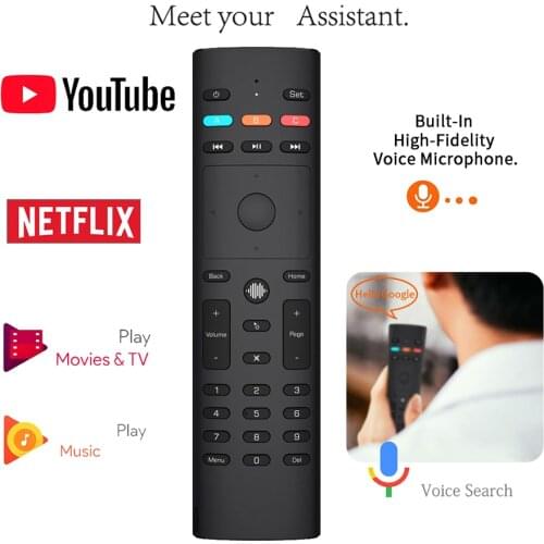 G40S Air mouse 2.4Ghz Wireless Voice Microphone Gyro Sensor Full Keys IR Learning Remote Control for Android TV Box vs G7V pro