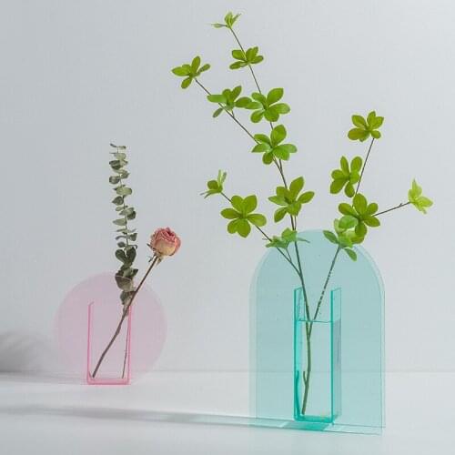 Flower Vase Colorful Modern Contemporary Design Floral Container Decoration for Home Office TS2 dried flowers and vase fillers
