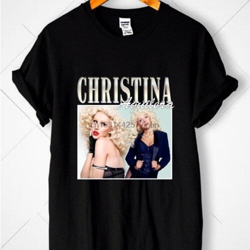 T Shirt Shirt Retro Christina Aguilera Vintage Style Hollywood Stars Music Dirrty Beautiful Genie In The Bottle