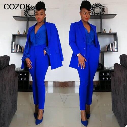 Royal Blue Jumpsuits Evening Dresses Pant Suits Bridal Suit Blazer Pants Coat Formal Business Party Prom Evening Tuxedos