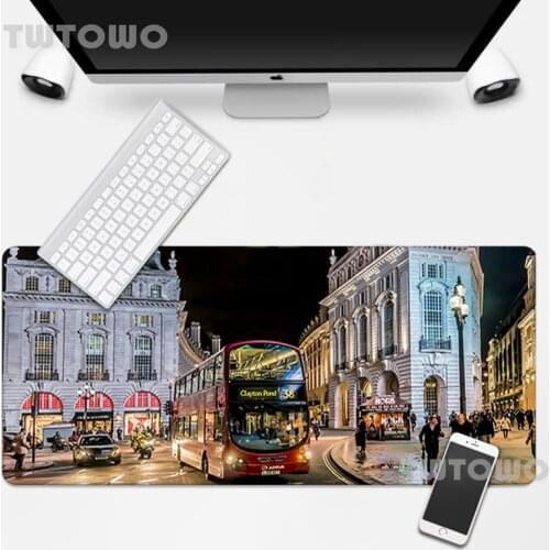 London Bus Mouse Mat Mousepad Large Mouse Mat Keyboard Pad Desk Mat Desktop Mouse Pad Non-slip New Custom Mice Pad Office