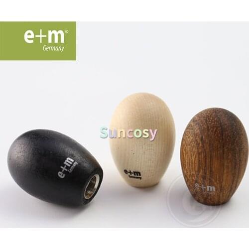 CREATIVE ART MATERIALS E+M Sharpener, Think Big Black Wood, for Use with Any 5.5mm Lead, Unique Egg Shape Design