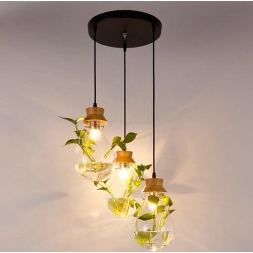 Feimefeiyou Nordic creative restaurant bar chandelier modern minimalist balcony bar window water culture plant glass chandelier