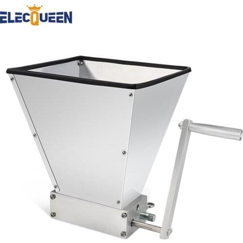 Malt Mill Home Brewing Crusher for Malt with Hopper, SS 304 2 Roller Grain Barley Grinder Manual Wheat Mills Free Shipping