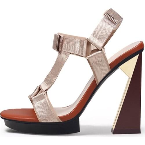 11cm super high heels strange style Gladiator round toe energy gorgeous daily wear classic women sandals HL339 MUYISEXI