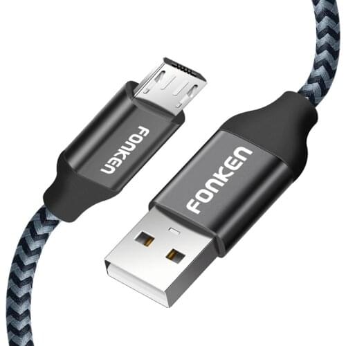 NEW-FONKEN Micro-USB Cable Charging for Phone Mini Cable Supercharger for Redmi Note 6 Fast Charger Mobile Android Data Cord 2M