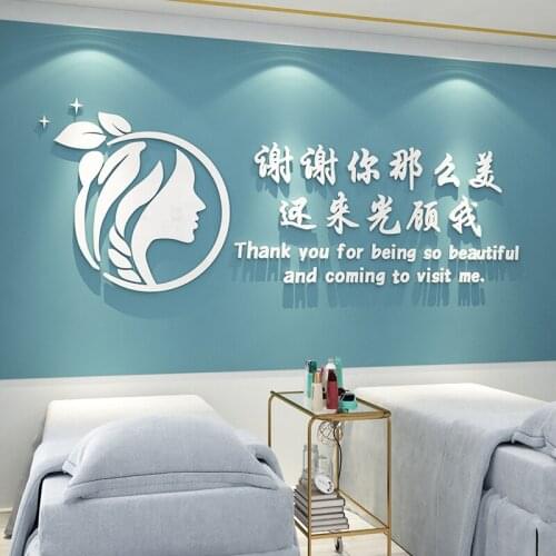 Nordic ins Office background wall decoration sticker DIY beauty salon decoration wall sticker Acrylic self-adhesive sticker