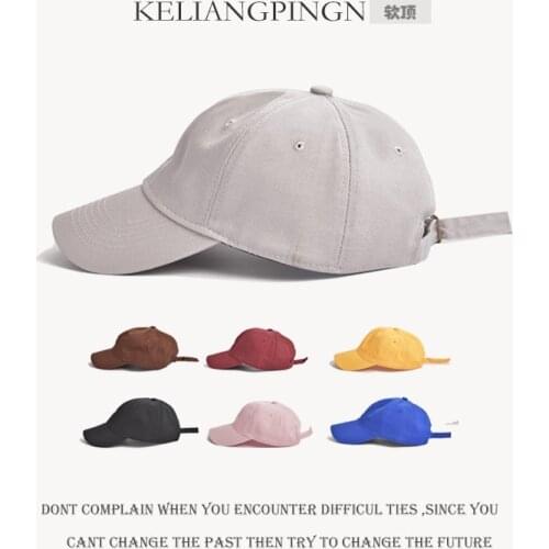 2021 New Soft Top Baseball Cap Japanese Style Japanese Buckle Peaked Cap Outdoor Sunshade for Travel Mens and Womens Hats