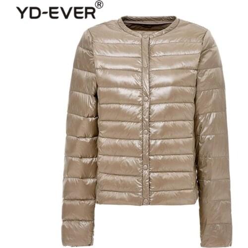 2020 New Ultra-Light Women Winter Coat 90% White Duck Down Jackets O-Neck Portable Down Coats Female Jacket Warm Outerwear