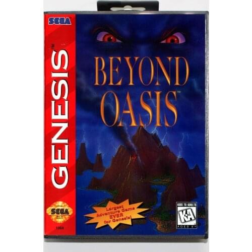 New 16 bit MD game card - beyond oasis with Retail box For Sega genesis system