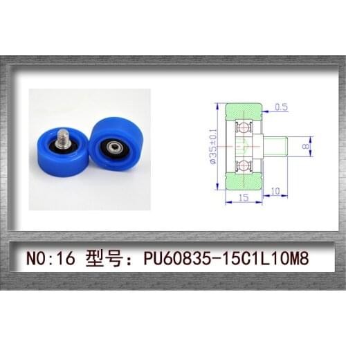 Sliding doors and windows Package plastic 608Z Bearing Roller Diameter 35mm Thickness 15mm with screw m8x10 10pcs/lot